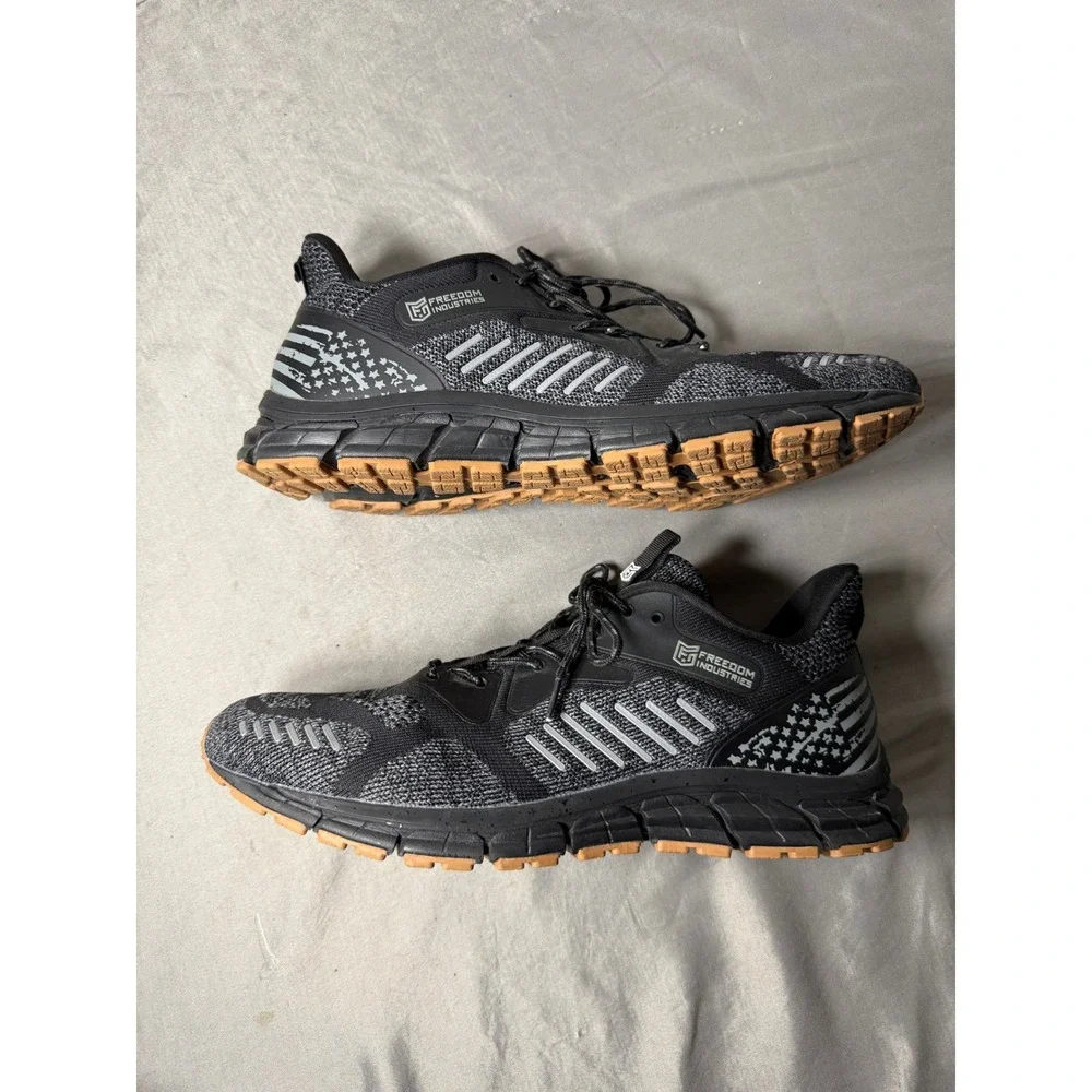 Freedom Industries XP-1 RT Mens Training Shoes Black Grey Gum Sole Size 12
